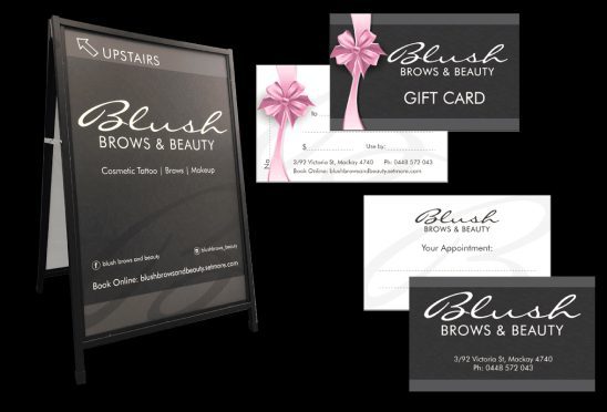 Blush Brows and Beauty Graphic Design Capability Statement and Print Media by Strategic Media Partners 
