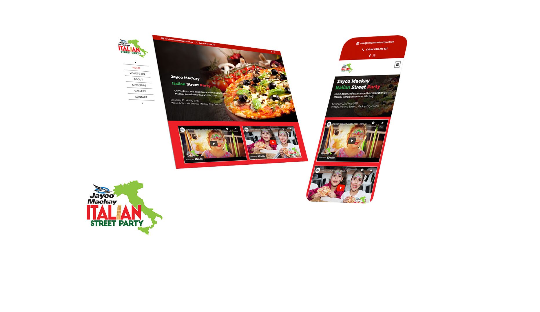 Jayco Mackay Italian Street Party Website Design and Developed by Strategic Media Partners Mackay