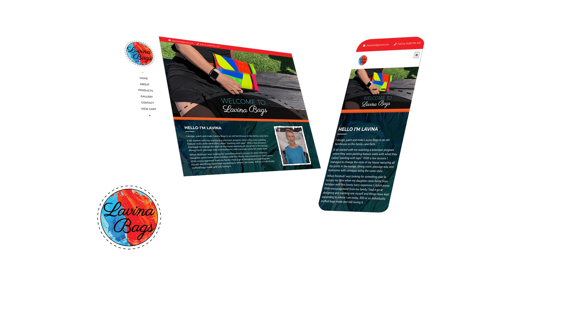 Lavina Bags Website Design and Developed by Strategic Media Partners