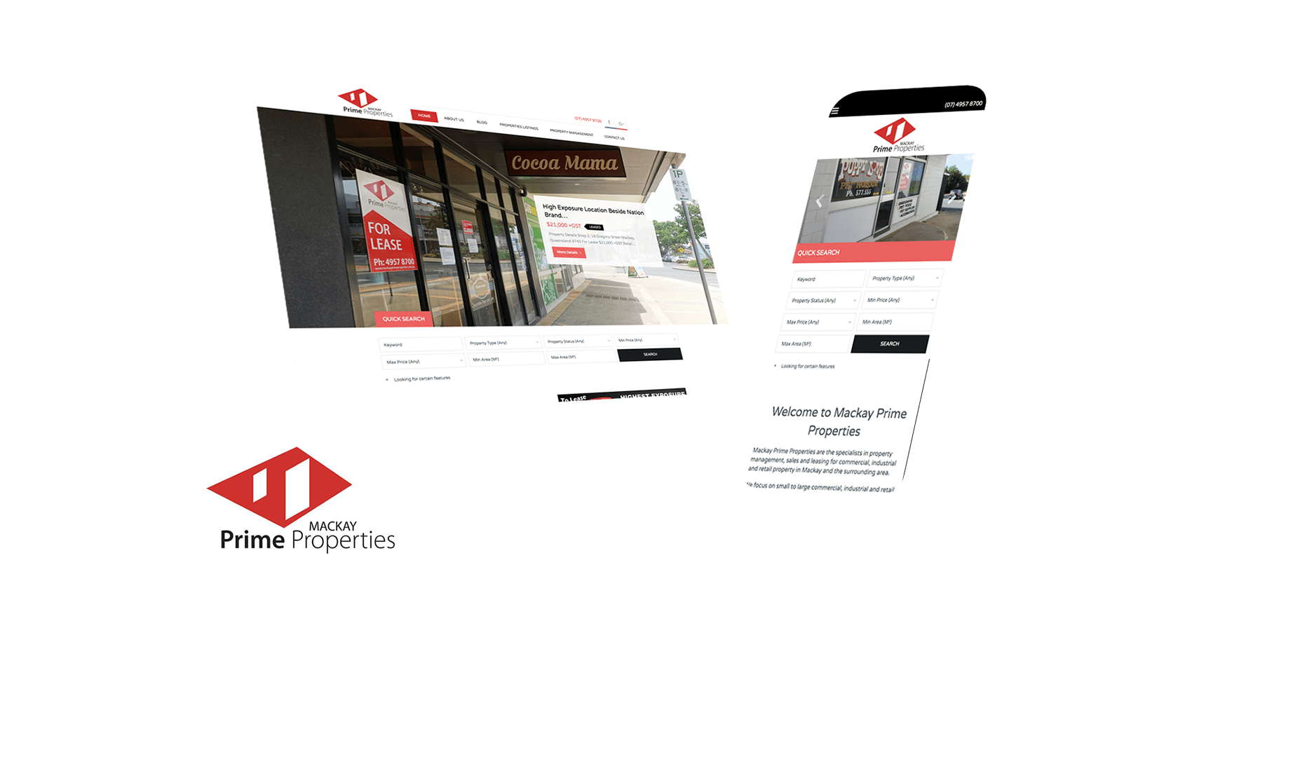 Prime Mackay Properties Website Design and Developed by Strategic Media Partners