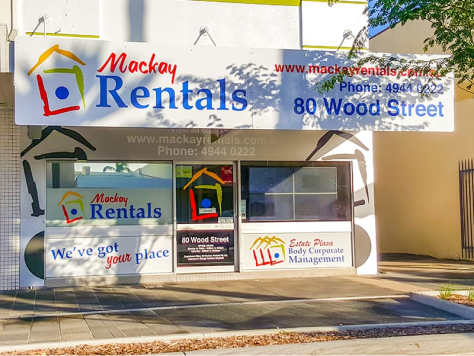 Mackay Rentals Commercial Signage Building Signage by Strategic Media Partners