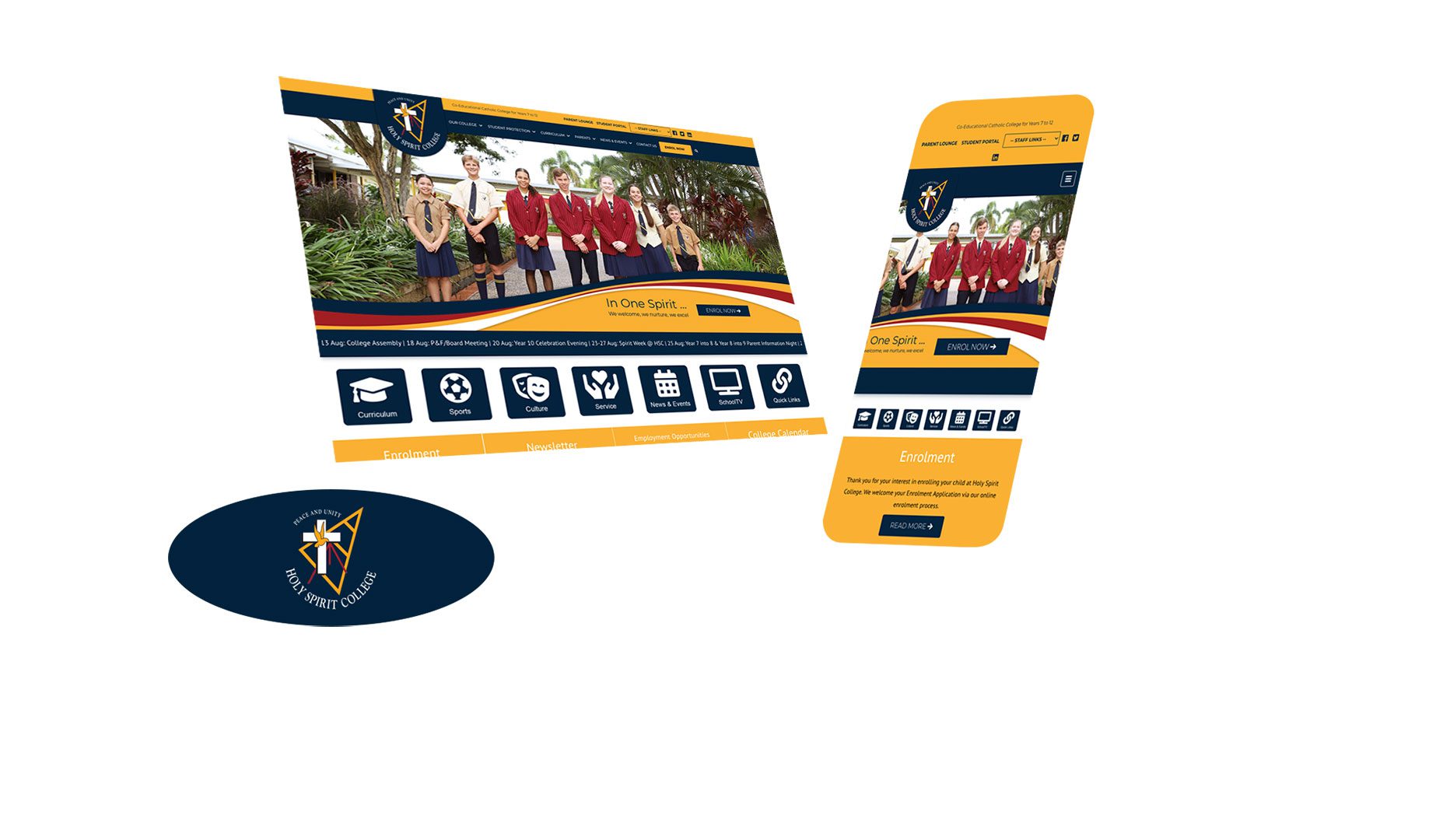 Holy Spirit College Website Design and Developed by Strategic Media Partners