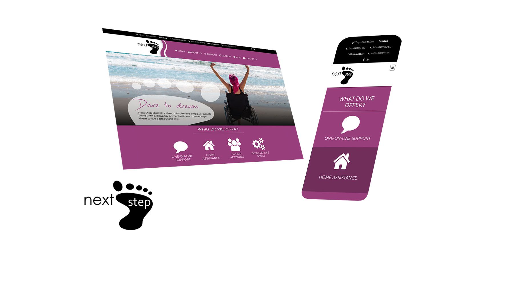 Next Step Disability Mackay Website Design and Developed by Strategic Media Partners