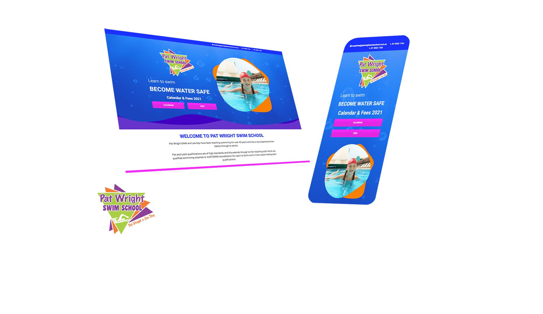 Pat Wright Swim School Mackay Website Design and Developed by Strategic Media Partners