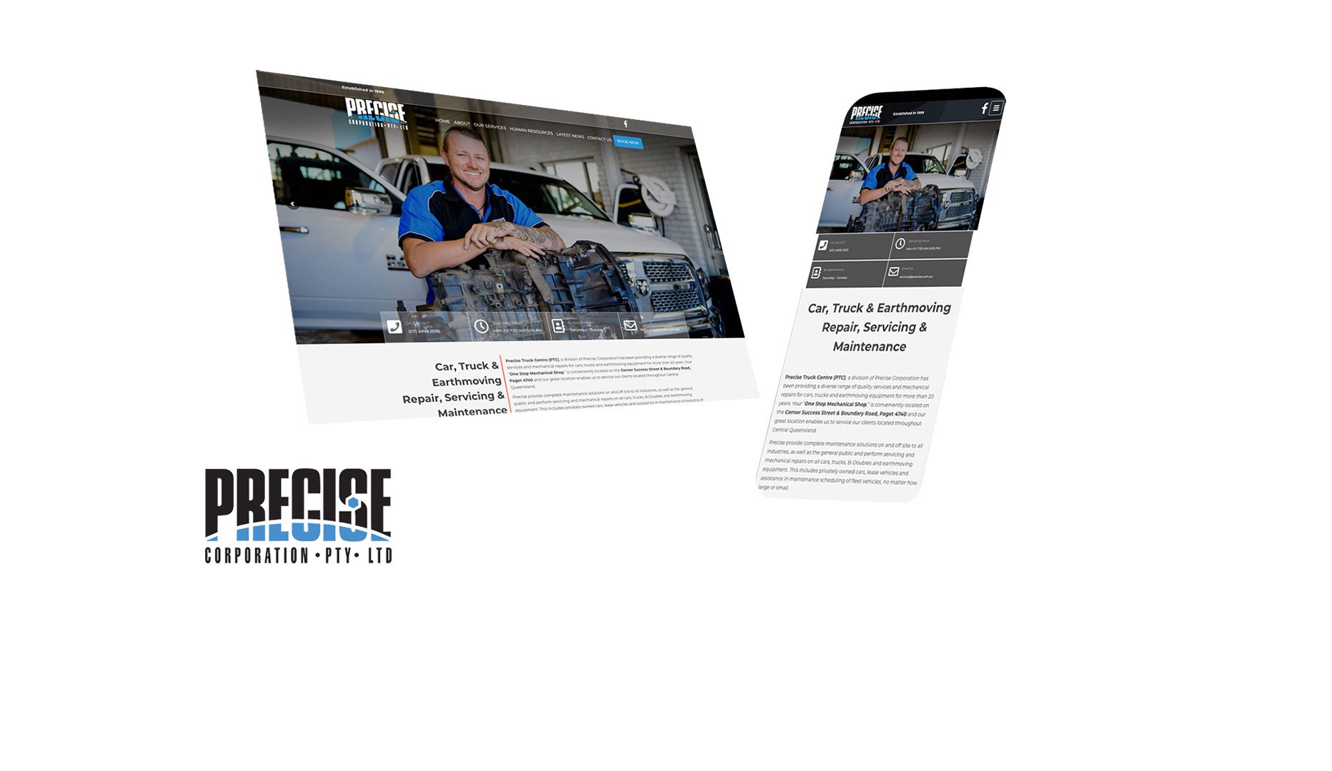 Precise Mackay Website Design and Developed by Strategic Media Partners
