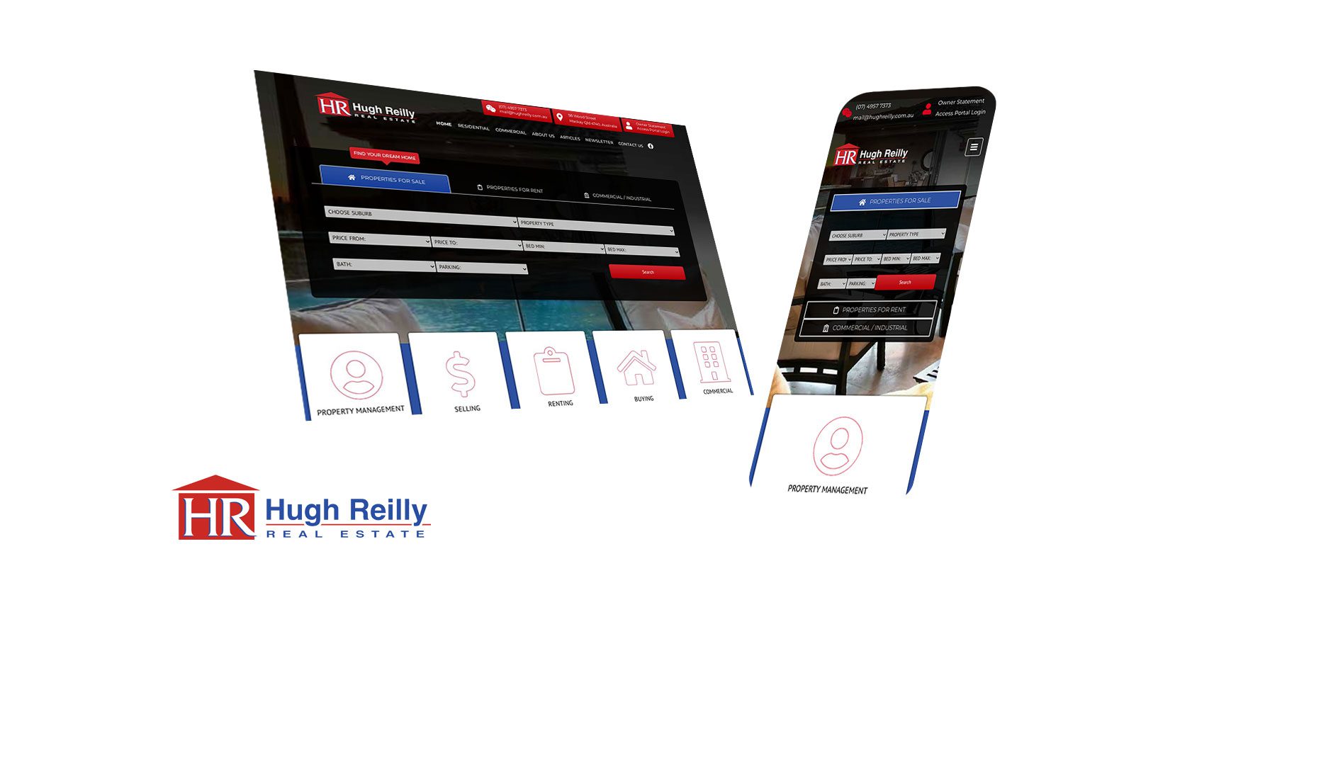 Hugh Reilly Real Estate Website Design and Developed by Strategic Media Partners Mackay