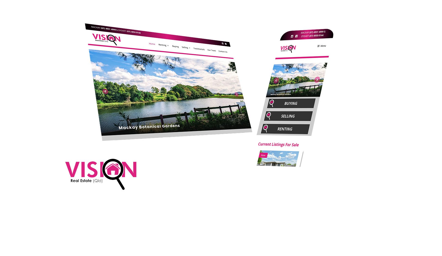 Vision Real Estate Website Design and Developed by Strategic Media Partners Mackay