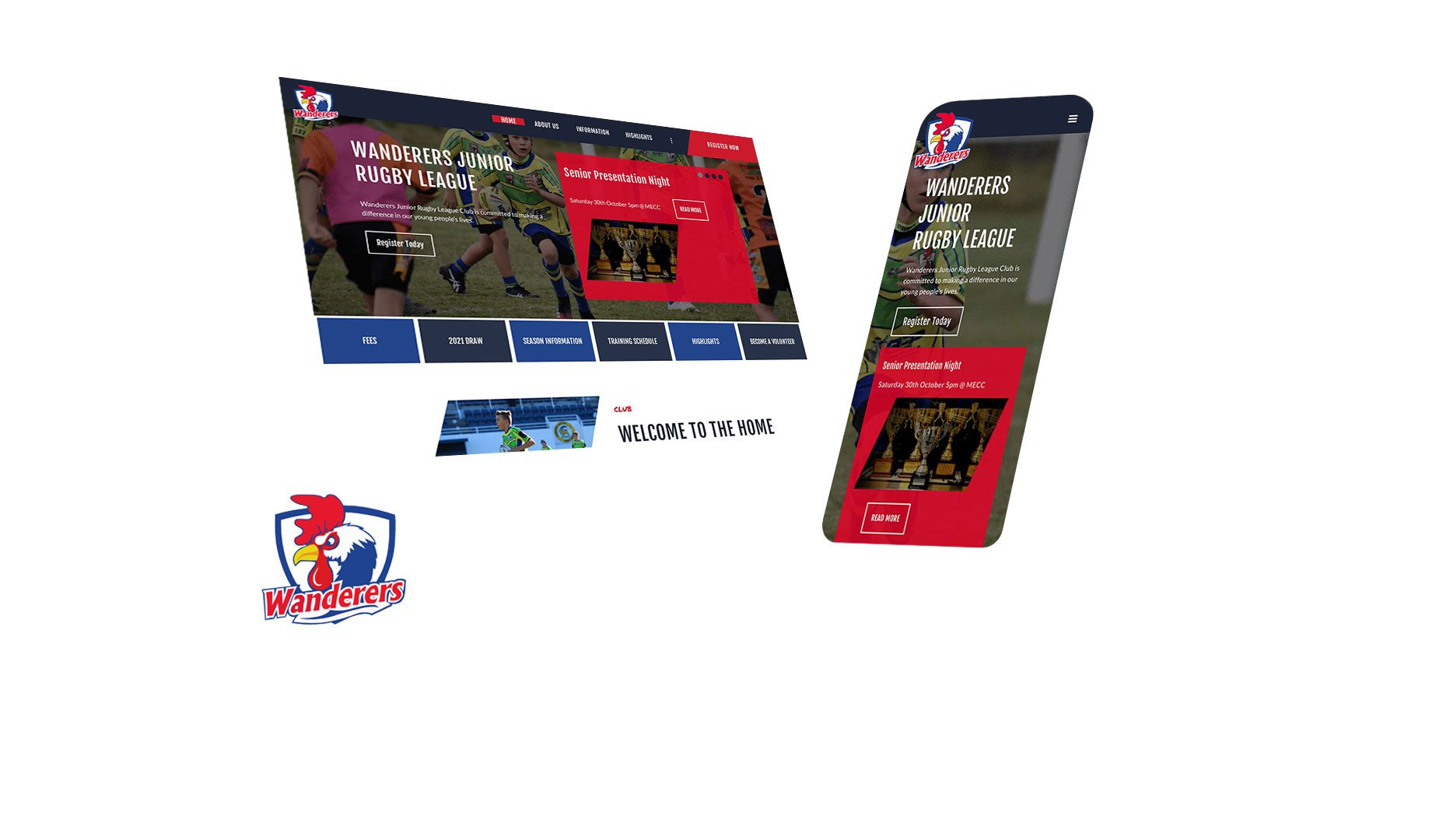 Wanderers Junior Rugby League Website Design and Developed by Strategic Media Partners Mackay