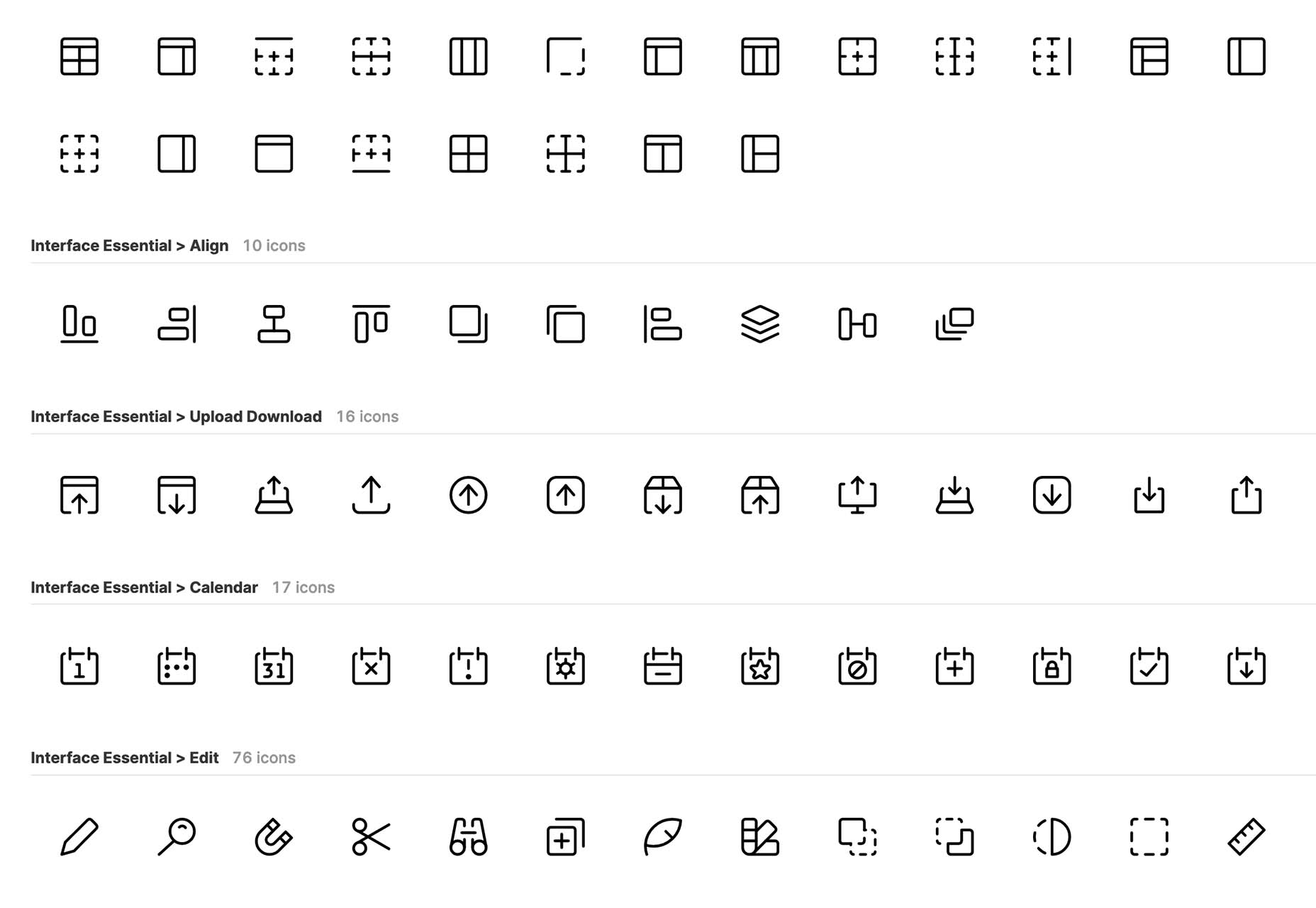 UI Icons Line – Free Tools