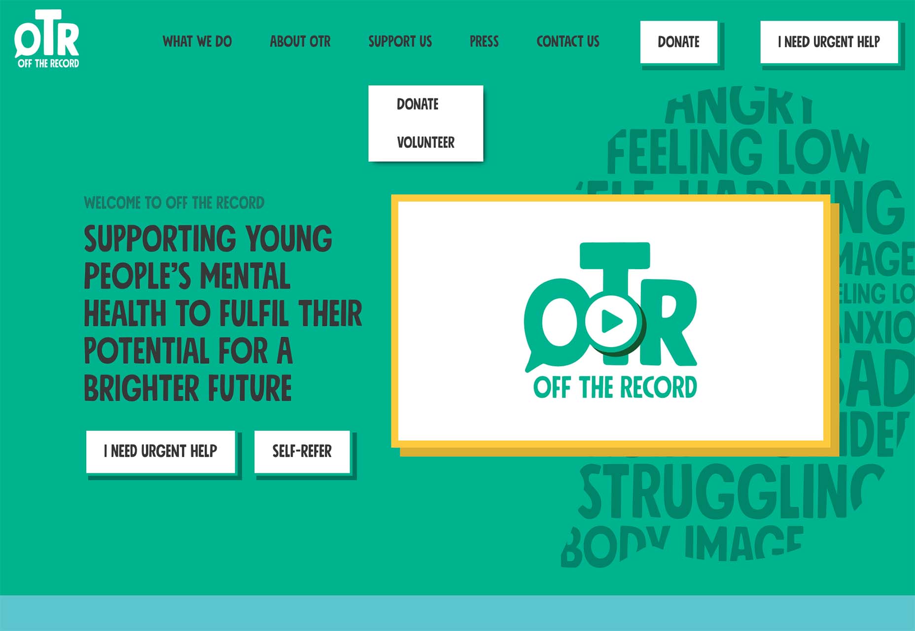 OTR South website design