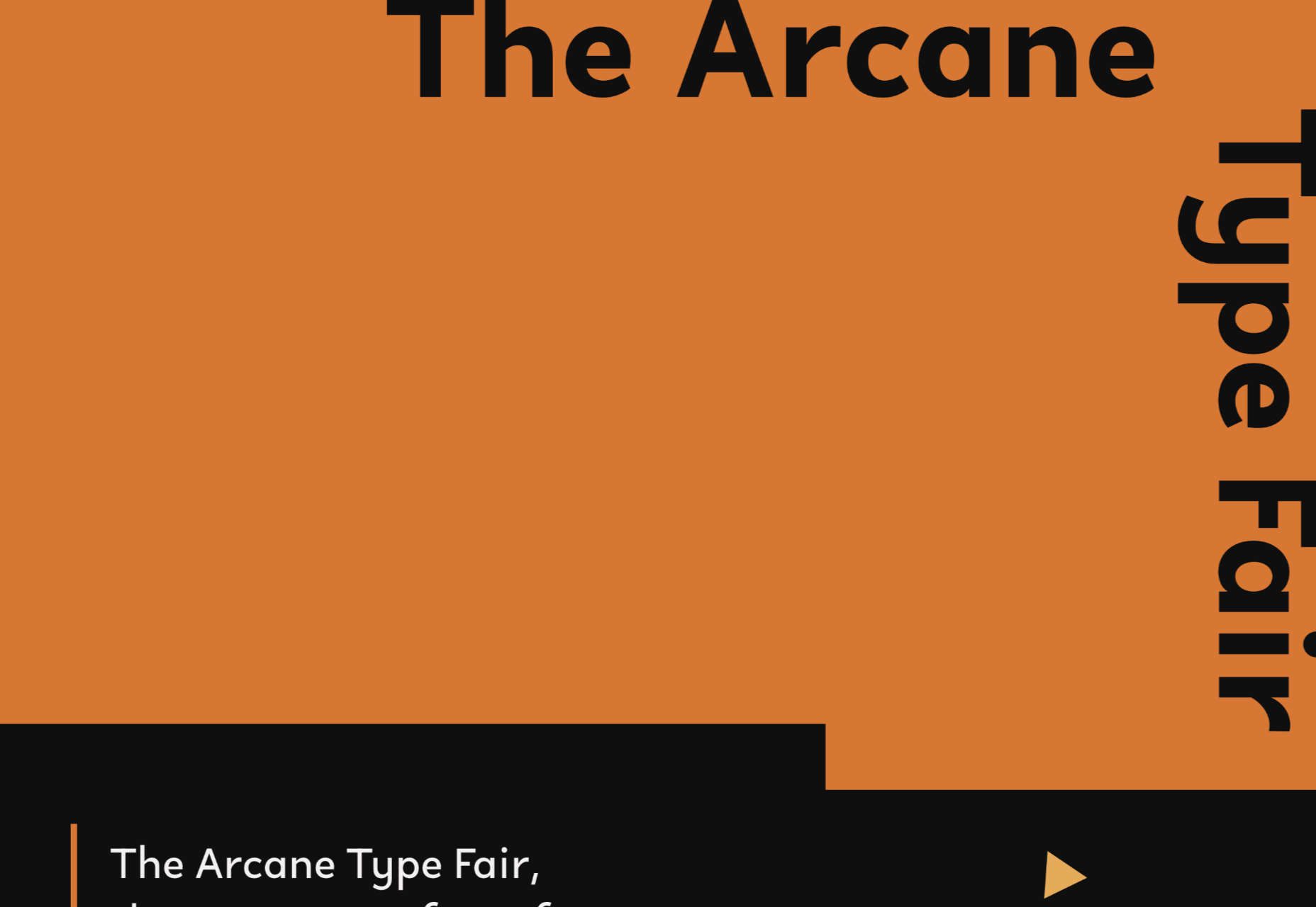 Arcane Type Fair builder website