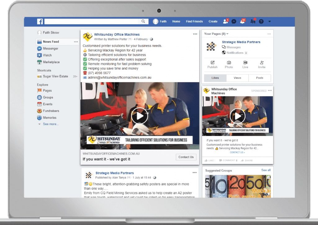 Whitsunday Office Machines Digital Marketing Facebook Ad