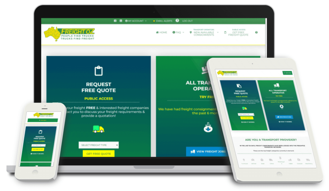 Freight Oz Responsive Website